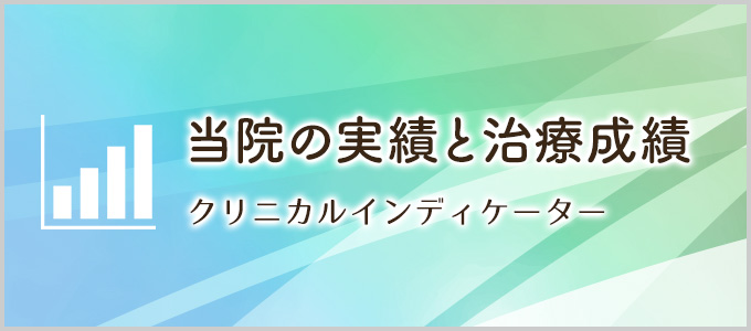 当院の実績と治療成績　クリニカルインディケーター