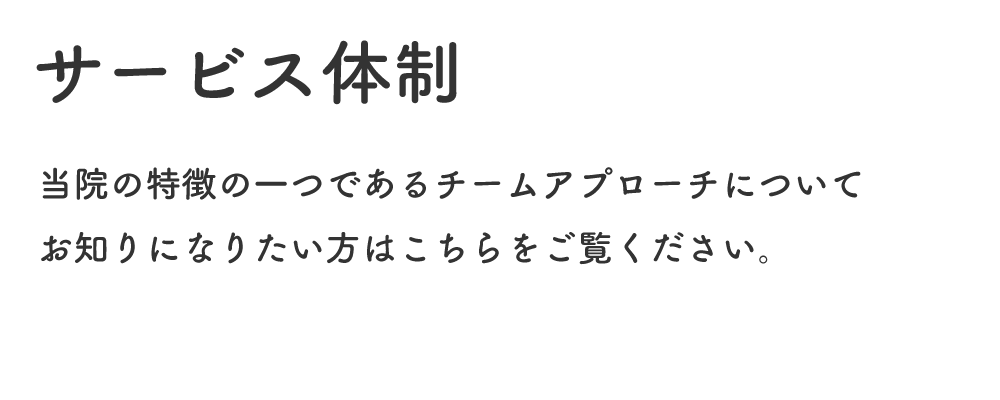 サービス体制